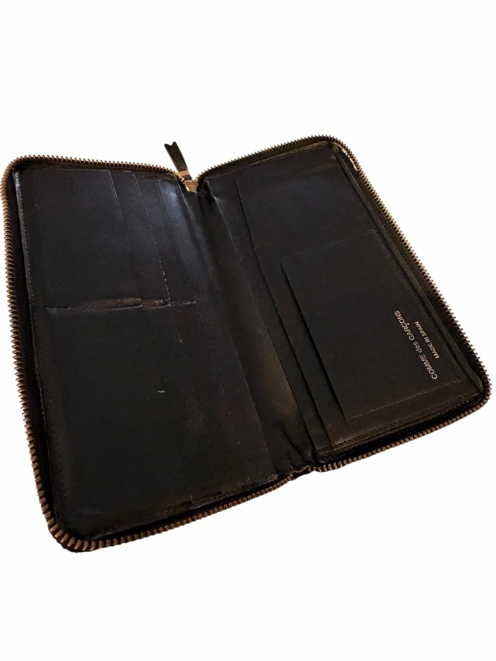 Comme des Garsons Black Zip-Around Leather Men’s Wallet
